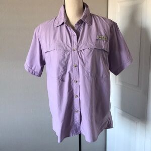 COLUMBIA Women Lilac Short Sleeves Outdoor Shirt | S